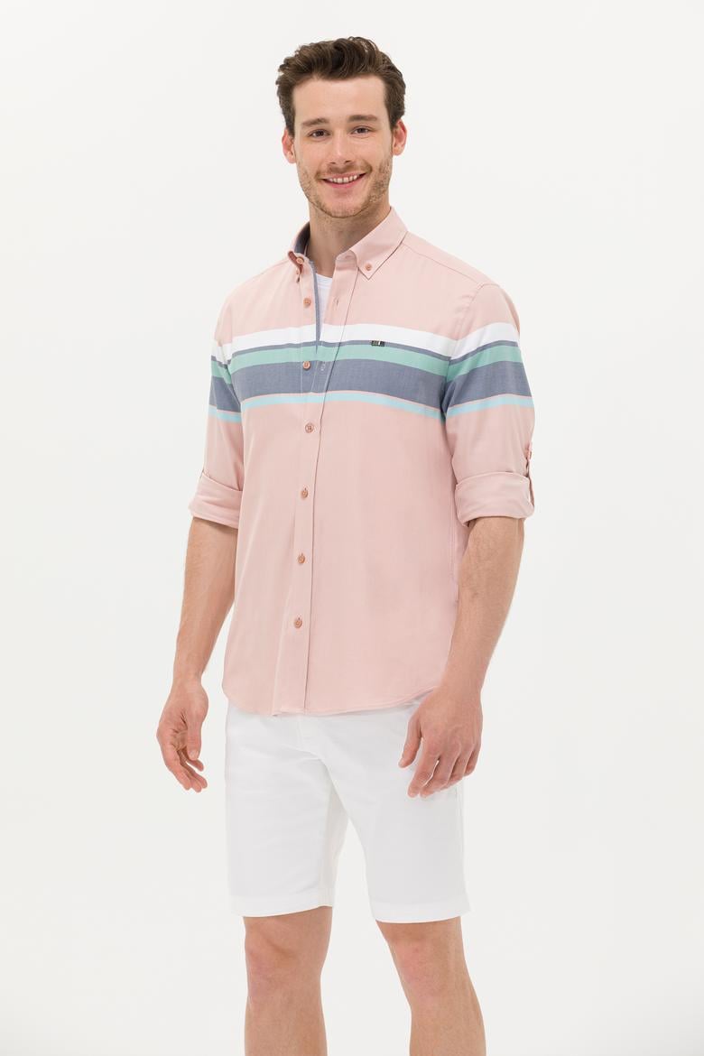 Erkek Pudra Uzun Kollu Gömlek - 50263896033