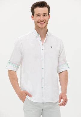 Erkek Beyaz Uzun Kollu Gömlek - 50264282016