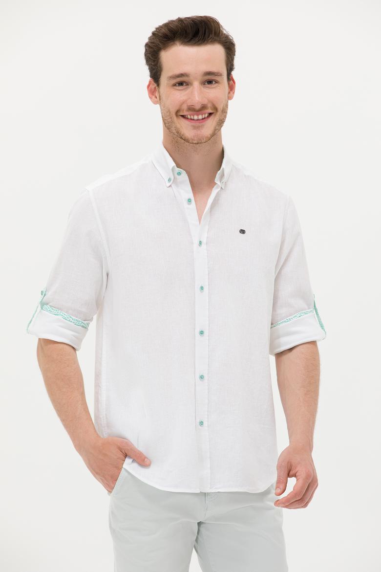 Erkek Beyaz Uzun Kollu Gömlek - 50264282016