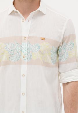 Erkek Krem Uzun Kollu Gömlek - 50263333009