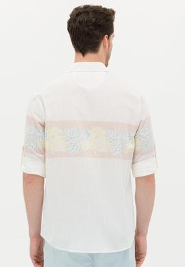 Erkek Krem Uzun Kollu Gömlek - 50263333009