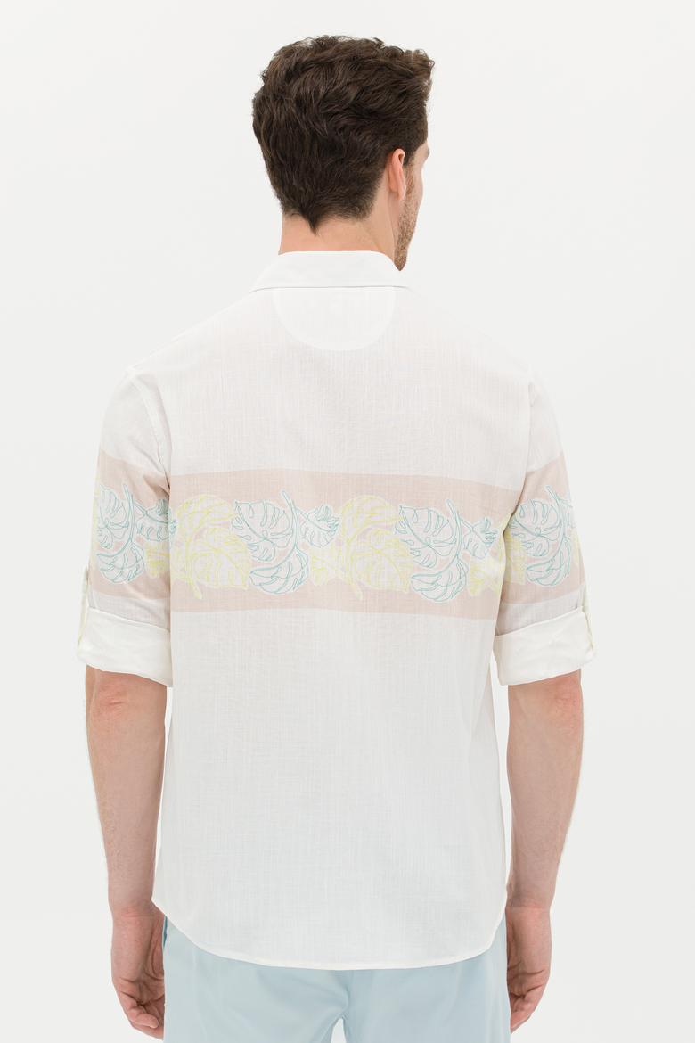 Erkek Krem Uzun Kollu Gömlek - 50263333009