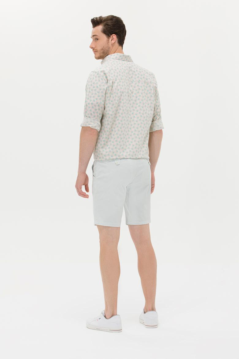 Erkek Su Yeşili Dokuma Şort - 50263845043