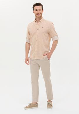 Erkek Camel Uzun Kollu Gömlek - 50264263008