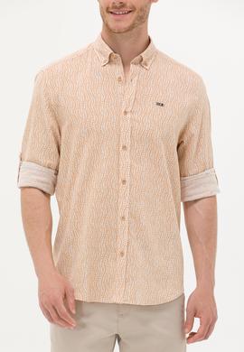 Erkek Camel Uzun Kollu Gömlek - 50264263008