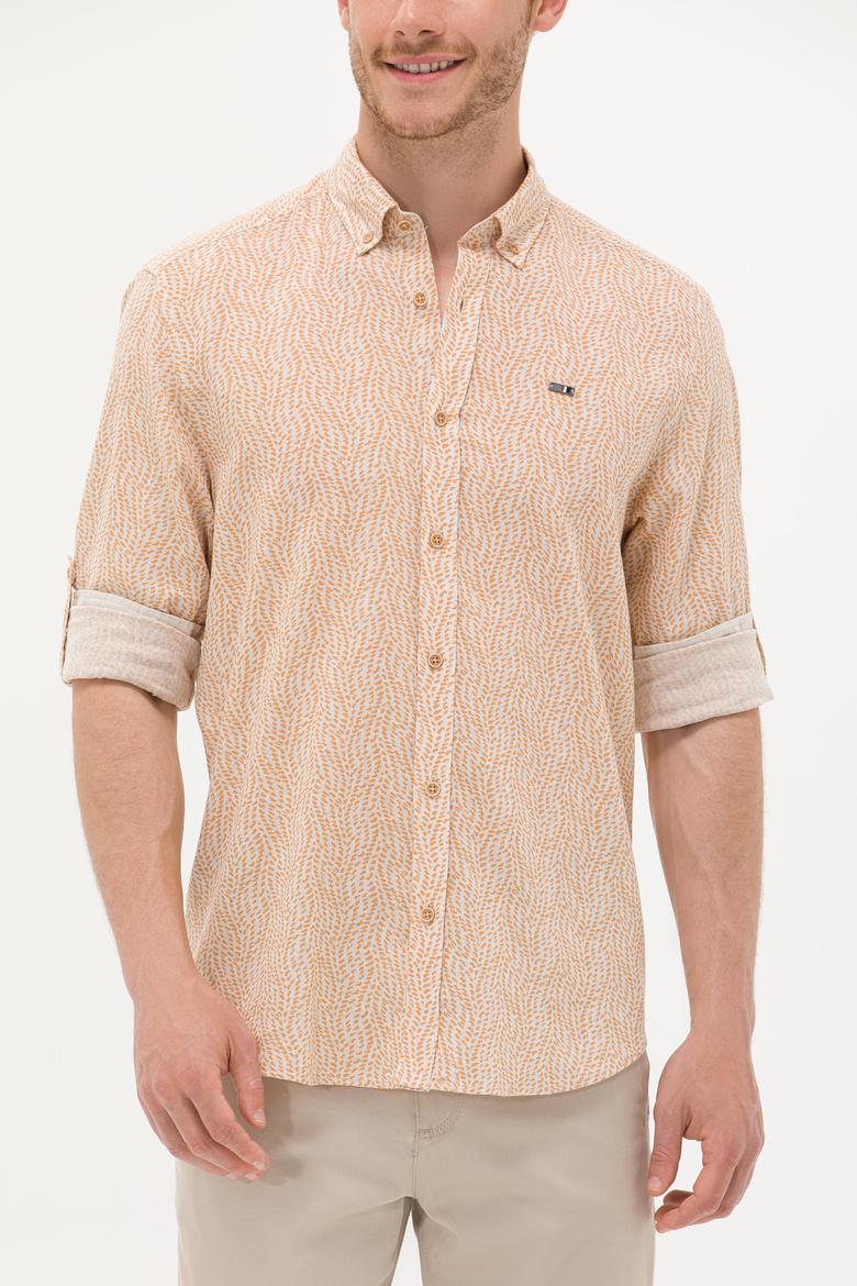 Erkek Camel Uzun Kollu Gömlek - 50264263008