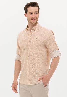 Erkek Camel Uzun Kollu Gömlek - 50264263008