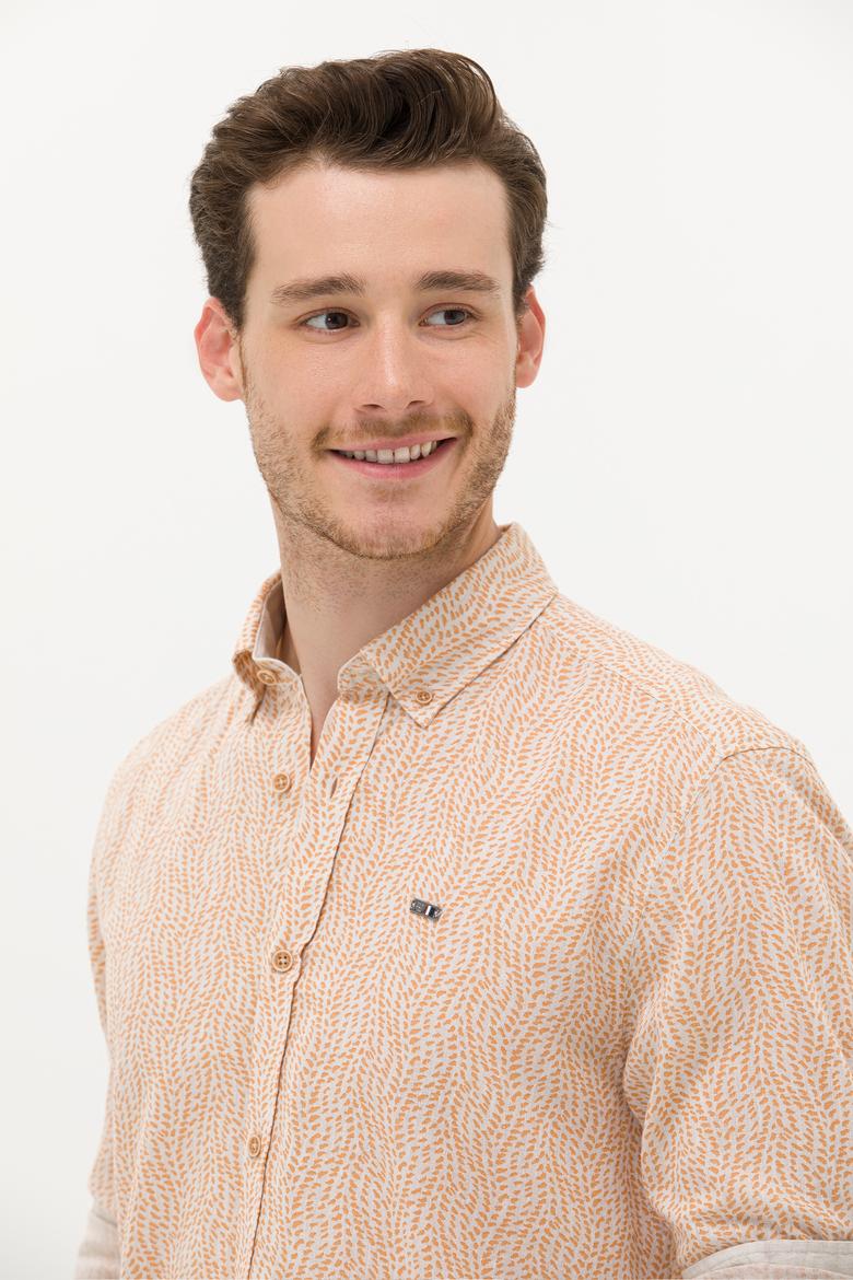 Erkek Camel Uzun Kollu Gömlek - 50264263008