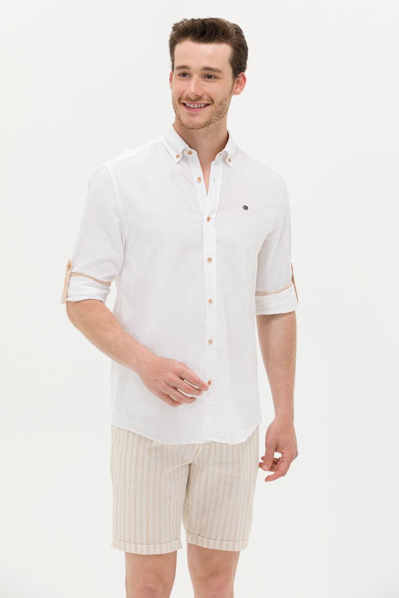 Erkek Camel Uzun Kollu Gömlek