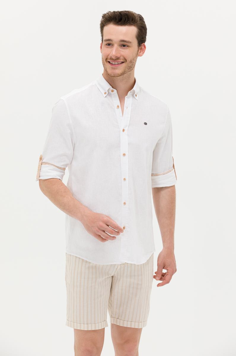 Erkek Camel Uzun Kollu Gömlek