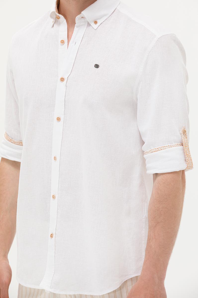 Erkek Camel Uzun Kollu Gömlek