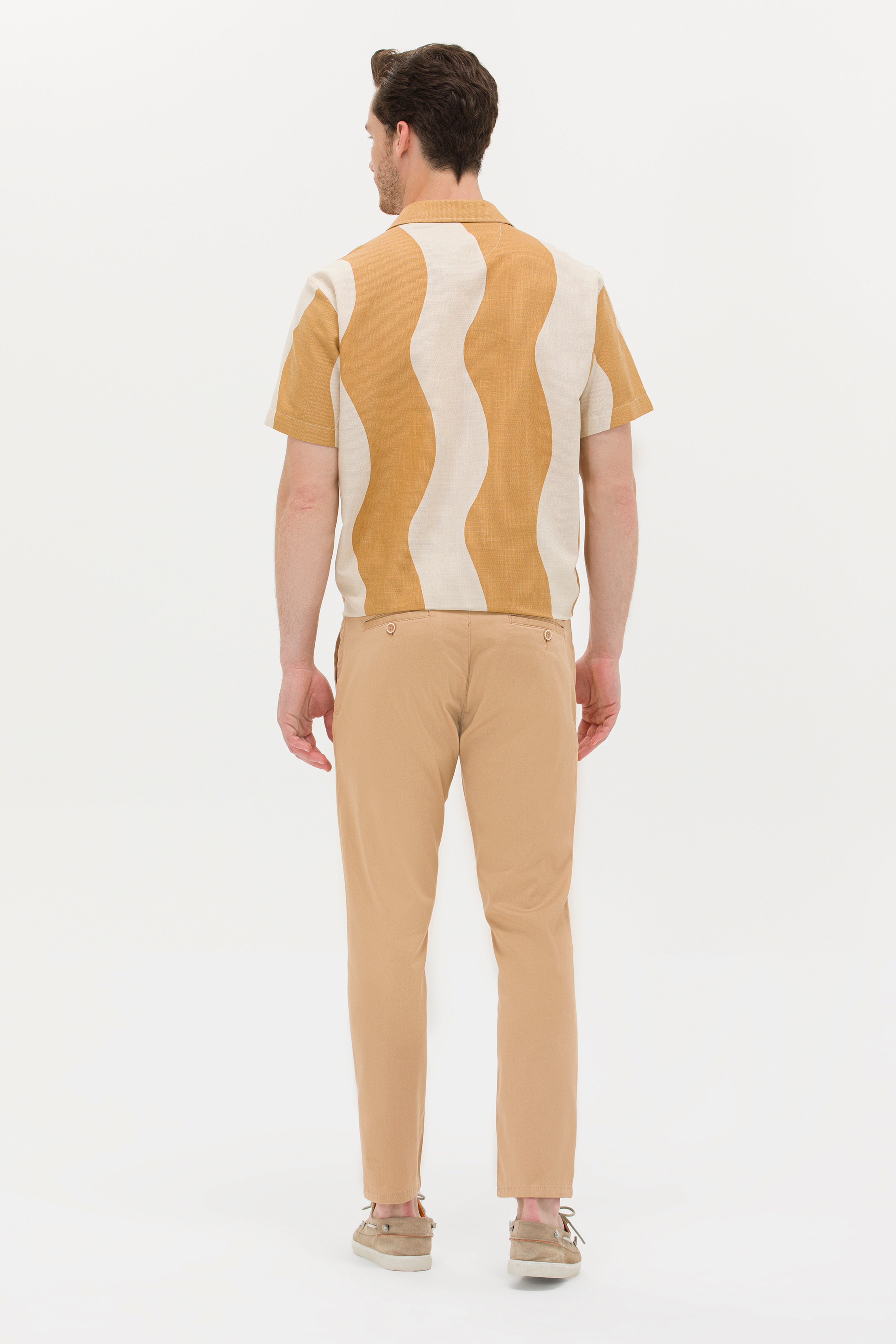 Erkek Carrot Fit Camel Kanvas Pantolon