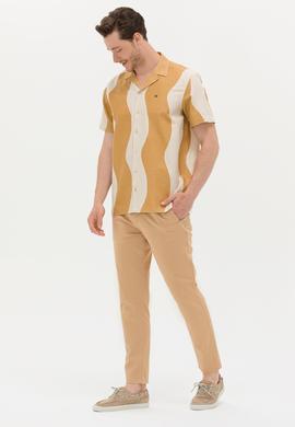 Erkek Camel Kanvas Pantolon - 50263817003