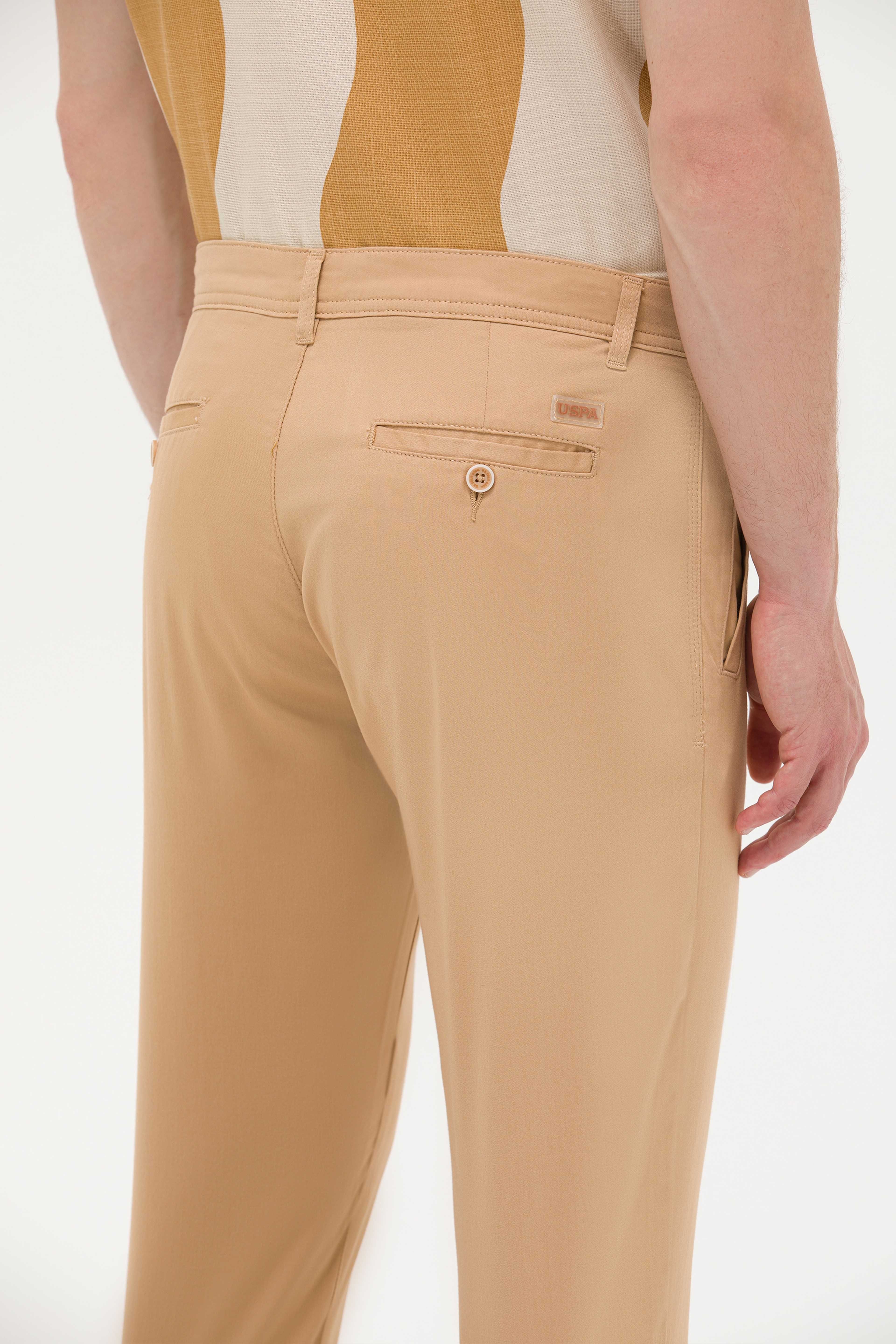 Erkek Carrot Fit Camel Kanvas Pantolon - Image 7