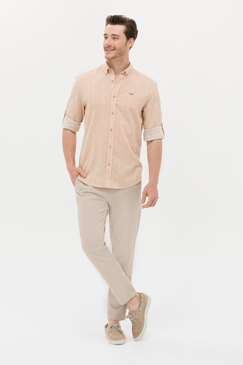 Erkek Taş Kanvas Pantolon