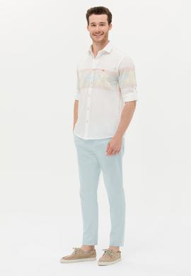 Erkek Su Yeşili Kanvas Pantolon - 50263817025