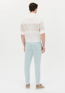 Erkek Su Yeşili Kanvas Pantolon - 50263817025