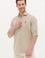 Erkek Haki Keten Görünümlü Basic Gömlek