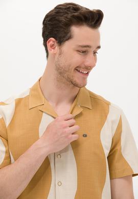 Erkek Camel Kısa Kollu Gömlek - 50263325008