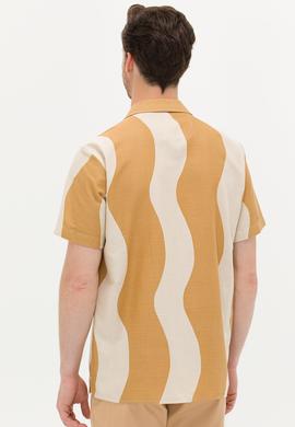 Erkek Camel Kısa Kollu Gömlek - 50263325008