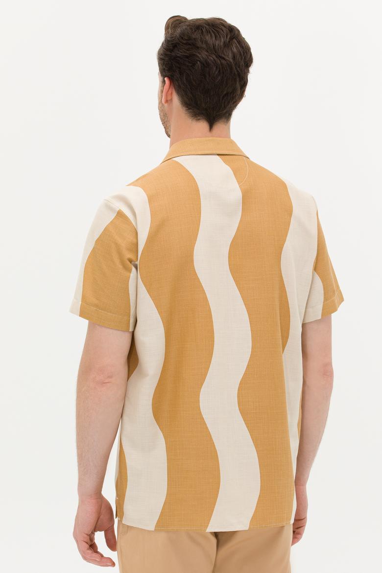 Erkek Camel Kısa Kollu Gömlek - 50263325008