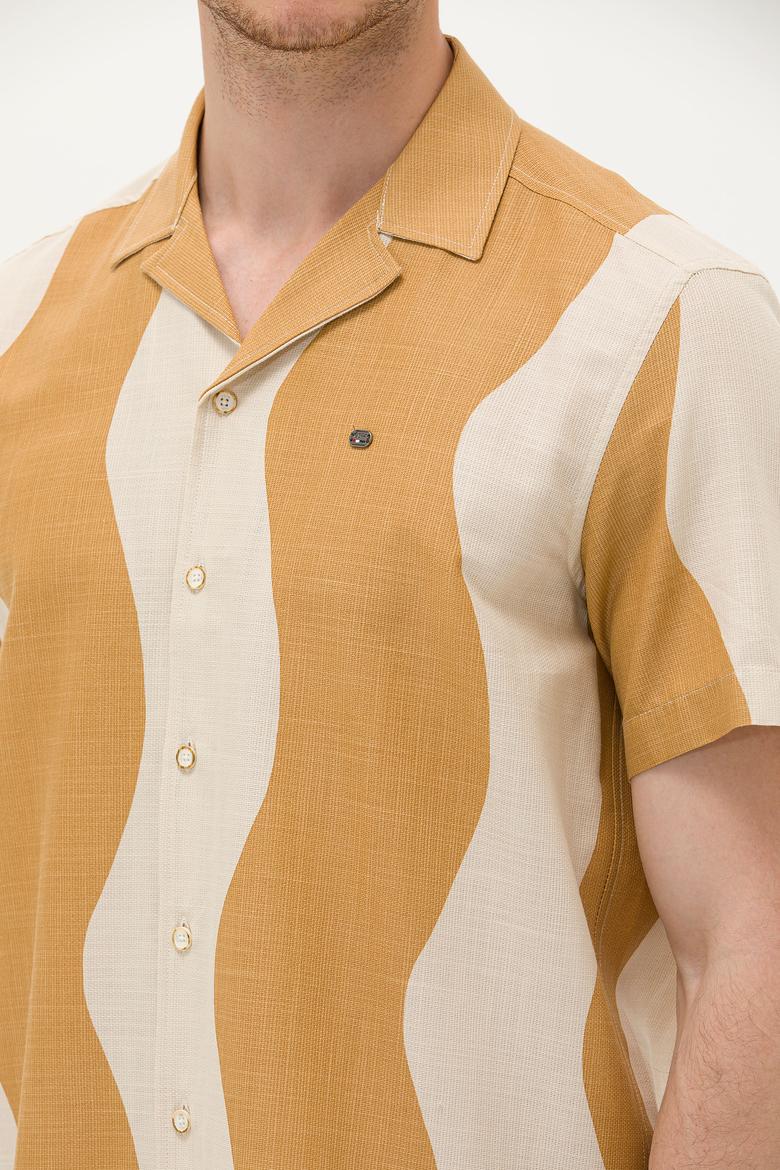 Erkek Camel Kısa Kollu Gömlek - 50263325008