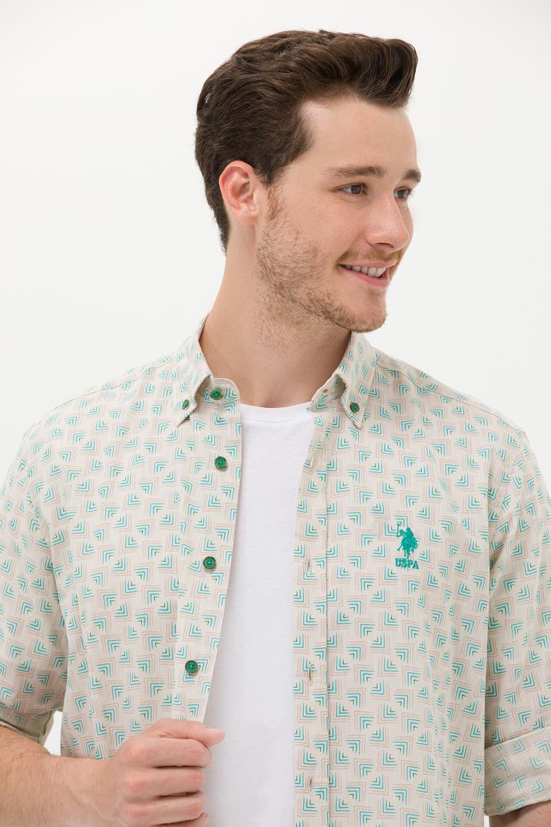 Erkek Yeşil Uzun Kollu Gömlek - 50263880014