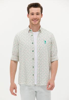 Erkek Yeşil Uzun Kollu Gömlek - 50263880014