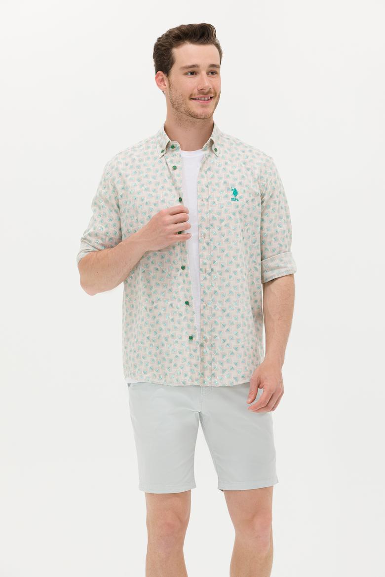 Erkek Yeşil Uzun Kollu Gömlek