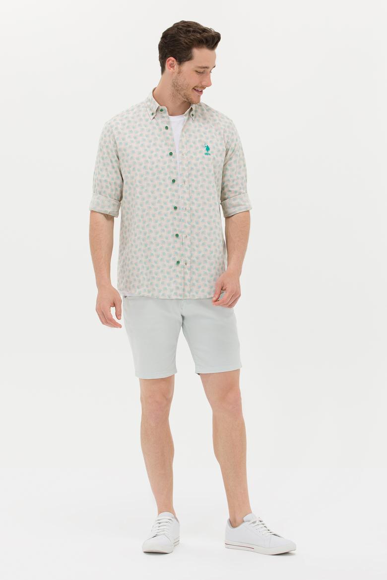 Erkek Yeşil Uzun Kollu Gömlek - 50263880014