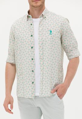 Erkek Yeşil Uzun Kollu Gömlek - 50263880014