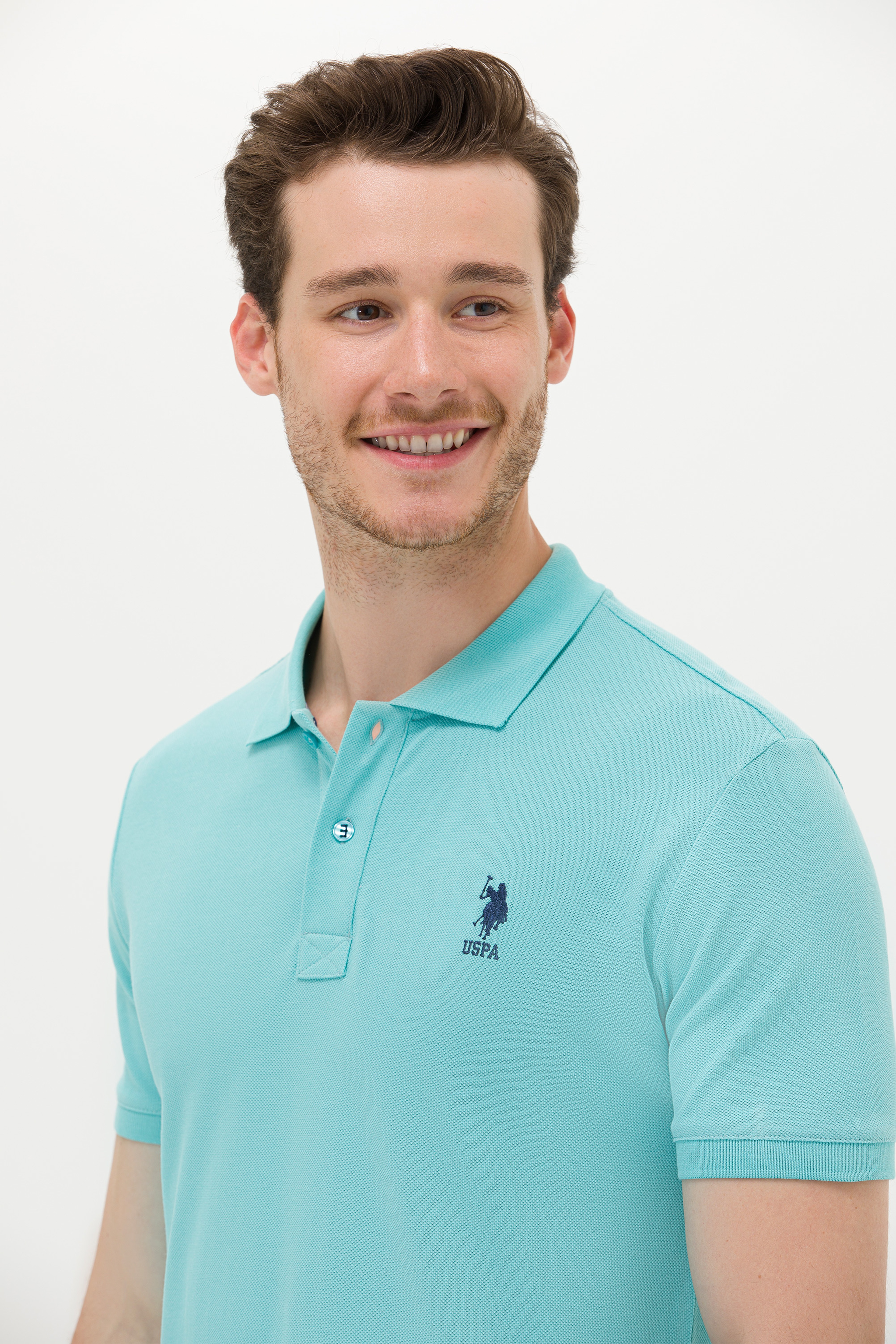 Erkek Mint Basic Polo Yaka Tişört