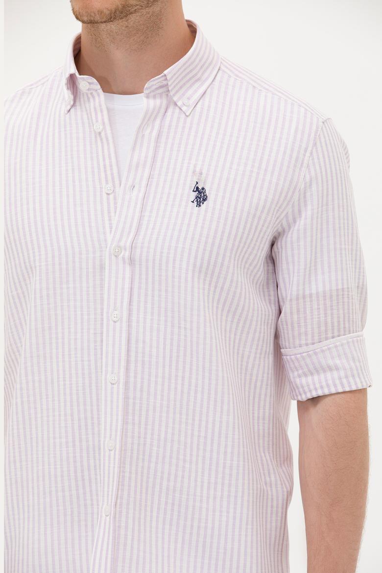 Erkek Manolya Çizgili Beyaz Gömlek - 50275859001