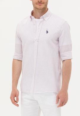 Erkek Manolya Çizgili Beyaz Gömlek - 50275859001