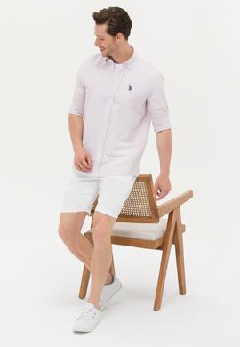 Erkek Manolya Çizgili Beyaz Gömlek - 50275859001