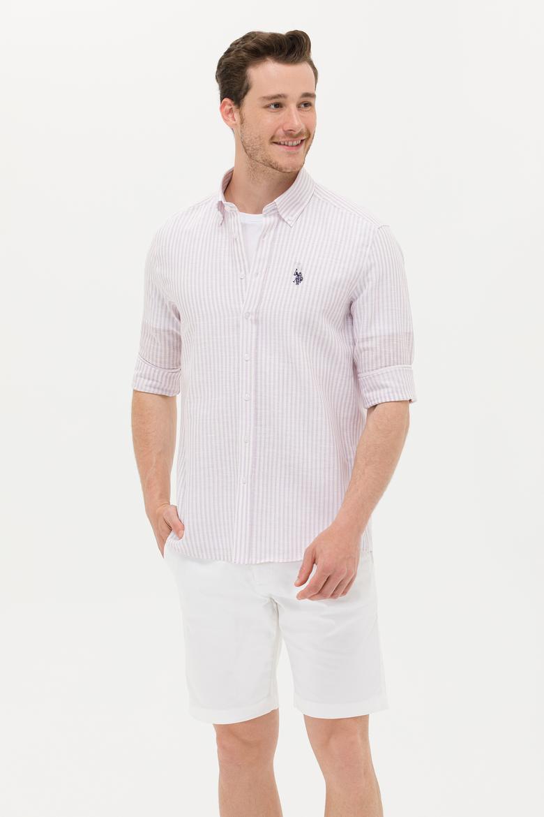 Erkek Manolya Çizgili Beyaz Gömlek - 50275859001