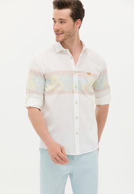 Erkek Krem Uzun Kollu Gömlek - 50263333009