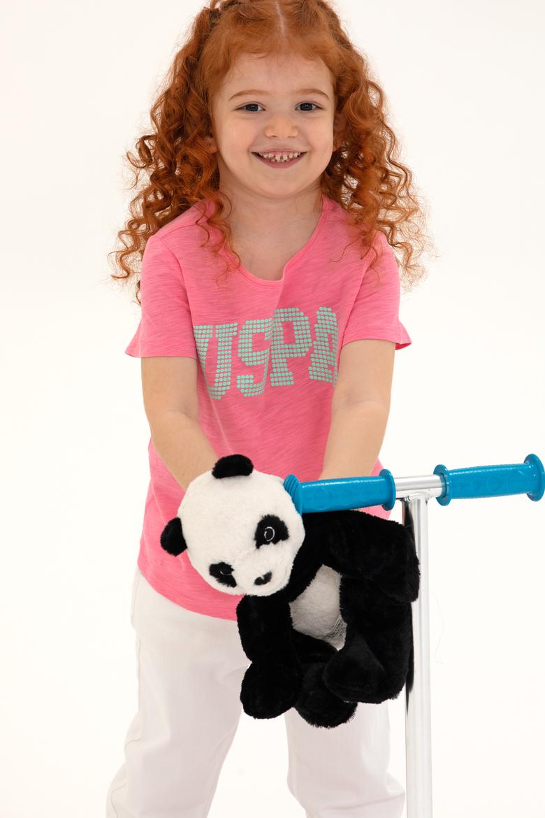 Çocuk Pembe Bisiklet Yaka Tişört - 50234830120