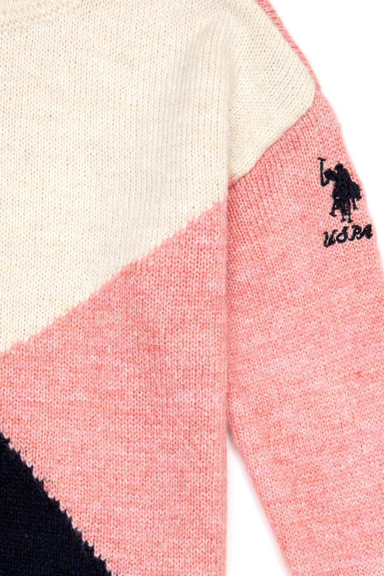 Kız Çocuk Lacivert Bisiklet Yaka Kazak - 50237347003