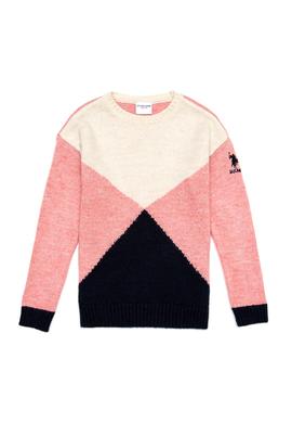 Kız Çocuk Lacivert Bisiklet Yaka Kazak - 50237347003