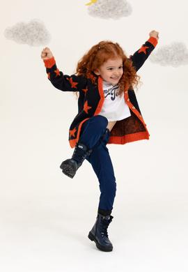 Kız Çocuk Lacivert V Yaka Triko Hırka - 50237352008