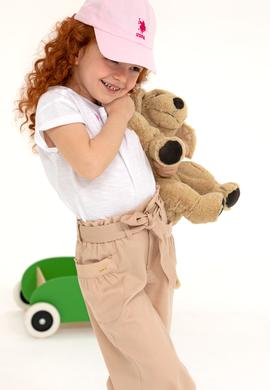 Kız Çocuk Kum Kanvas Pantolon - 50246798008