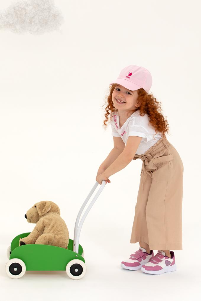 Kız Çocuk Kum Kanvas Pantolon