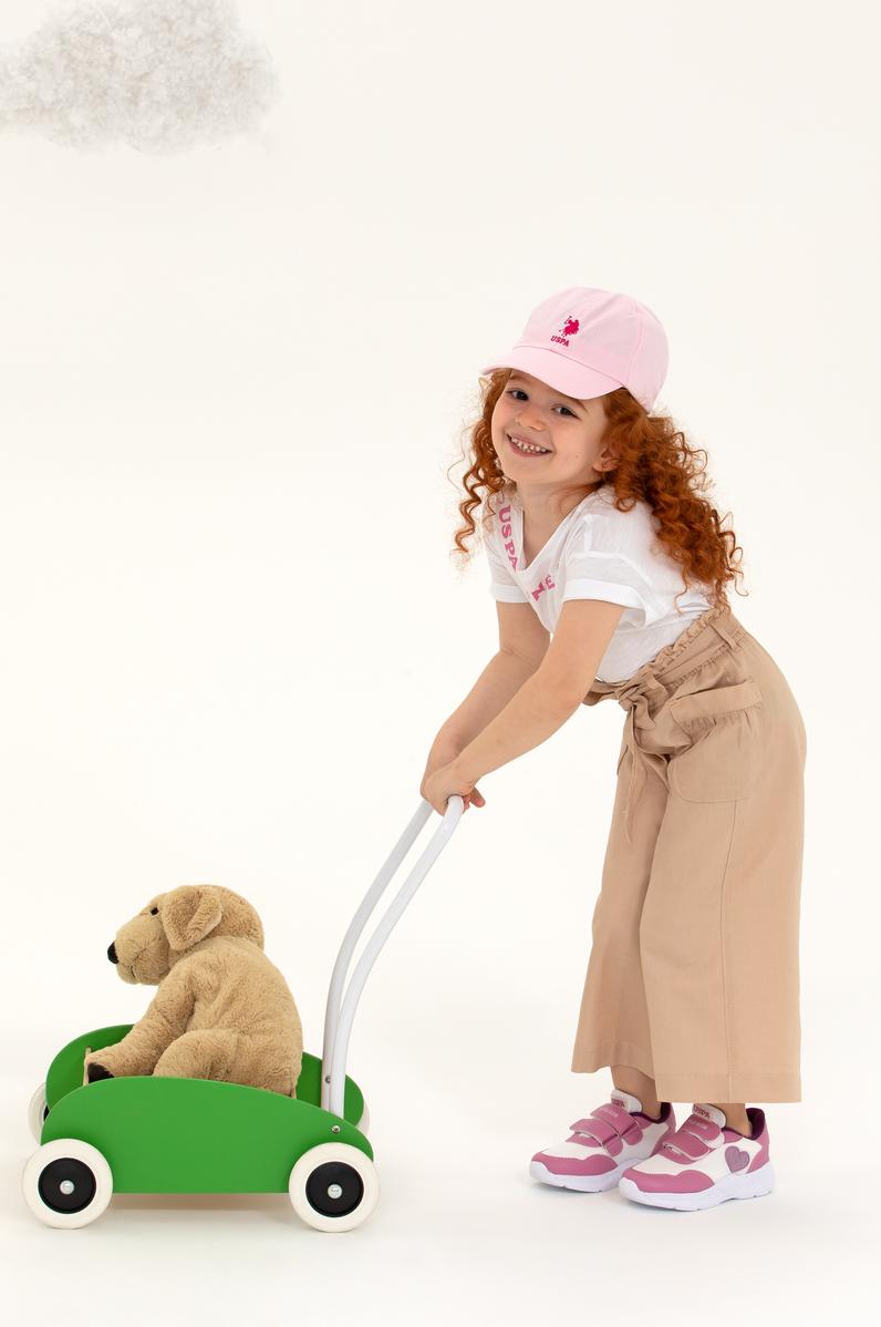 Kız Çocuk Kum Kanvas Pantolon