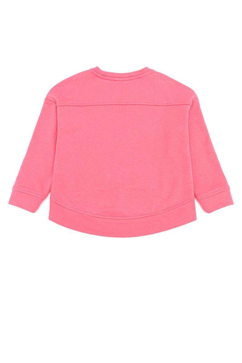 Çocuk Pembe Basic Bisiklet Yaka Sweatshirt - 50260923079
