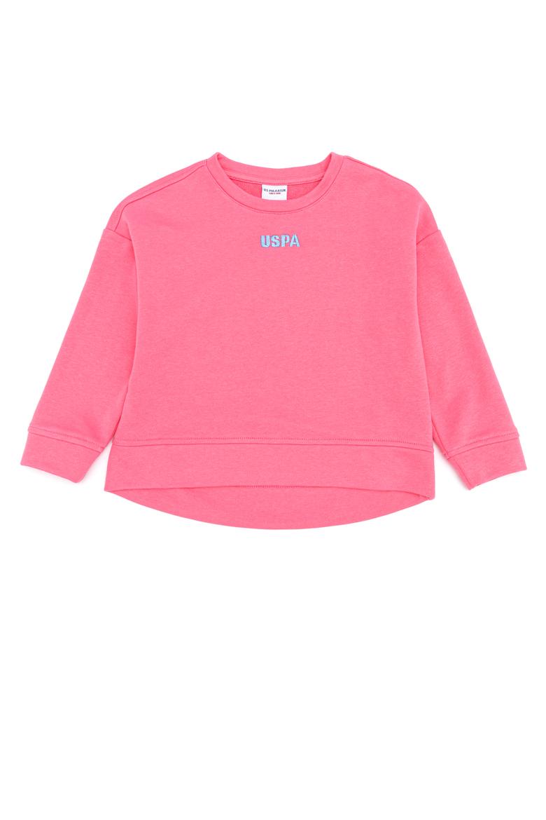 Çocuk Pembe Basic Bisiklet Yaka Sweatshirt - 50260923079
