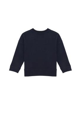 Çocuk Lacivert Bisiklet Yaka Sweatshirt - 50261258011