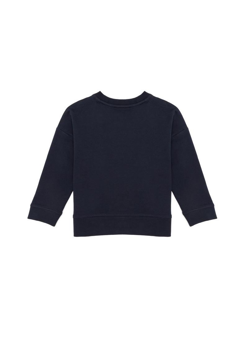 Çocuk Lacivert Bisiklet Yaka Sweatshirt - 50261258011