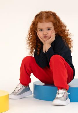 Çocuk Lacivert Bisiklet Yaka Sweatshirt - 50261258011