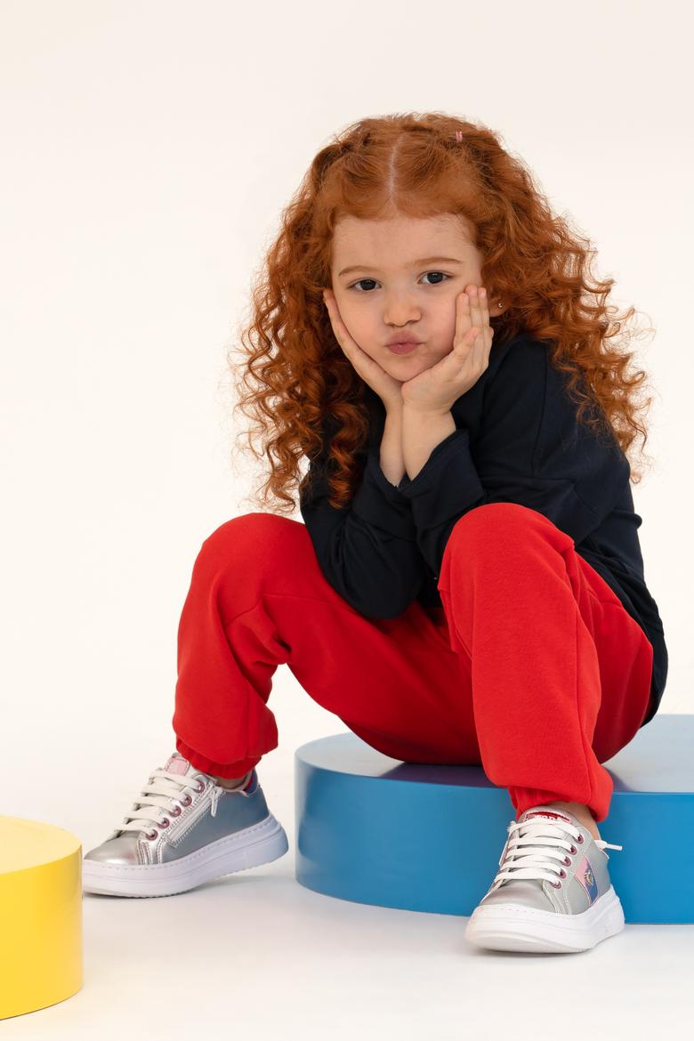 Çocuk Lacivert Bisiklet Yaka Sweatshirt - 50261258011